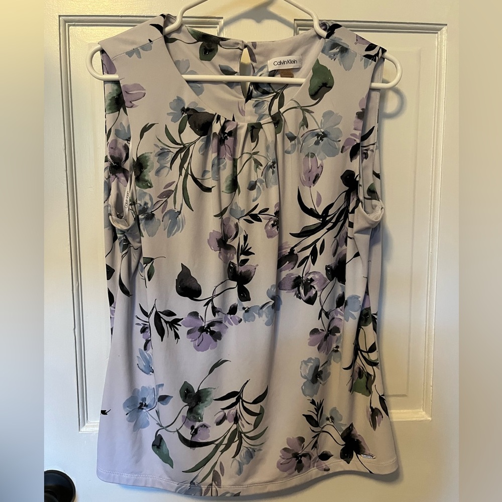 Floral Calvin Klein Tank, Size XL